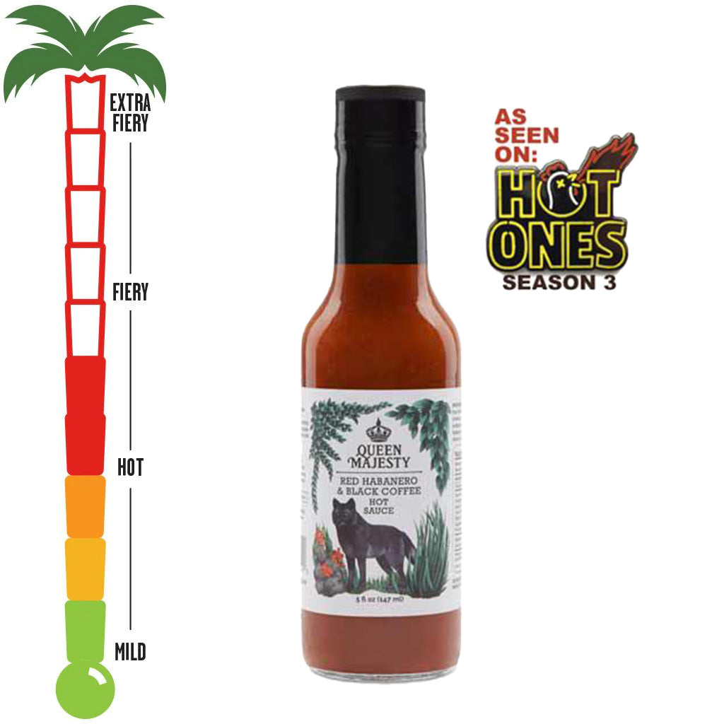 Queen Majesty Red Habanero & Black Coffee Hot Sauce – 320g | Καυτερή Σάλτσα
