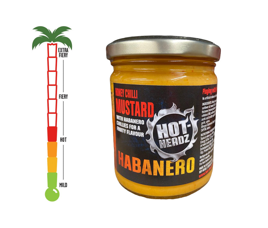 Hot Headz! Habanero Chilli Honey Mustard – 461g | Πικάντικη Μουστάρδα με Μέλι