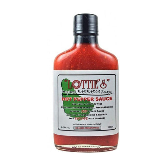 Lottie's Traditional Barbados Red Hot Pepper Sauce – 200g | Κόκκινη Καυτερή Σάλτσα