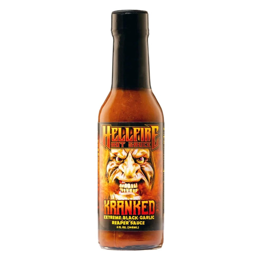 Hellfire Kranked! Μαύρο Σκόρδο & Carolina Reaper Εξαιρετικά Καυτερή Σάλτσα – 320γρ | Καυτερή Σάλτσα
