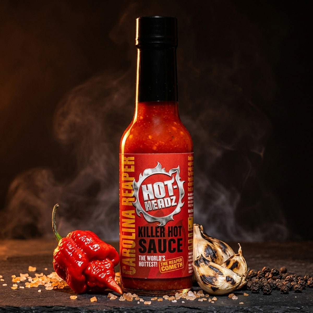 Hot Headz! Carolina Reaper Killer με φρέσκες πιπεριές Carolina Reaper και καπνό
