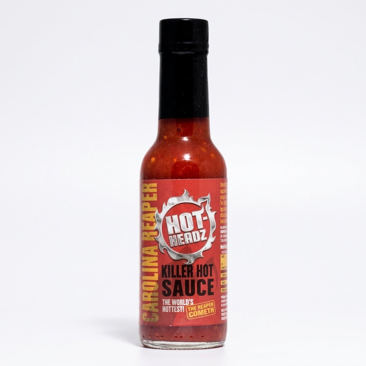 Μπουκάλι Hot Headz! Carolina Reaper Killer 148ml σε λευκό φόντο