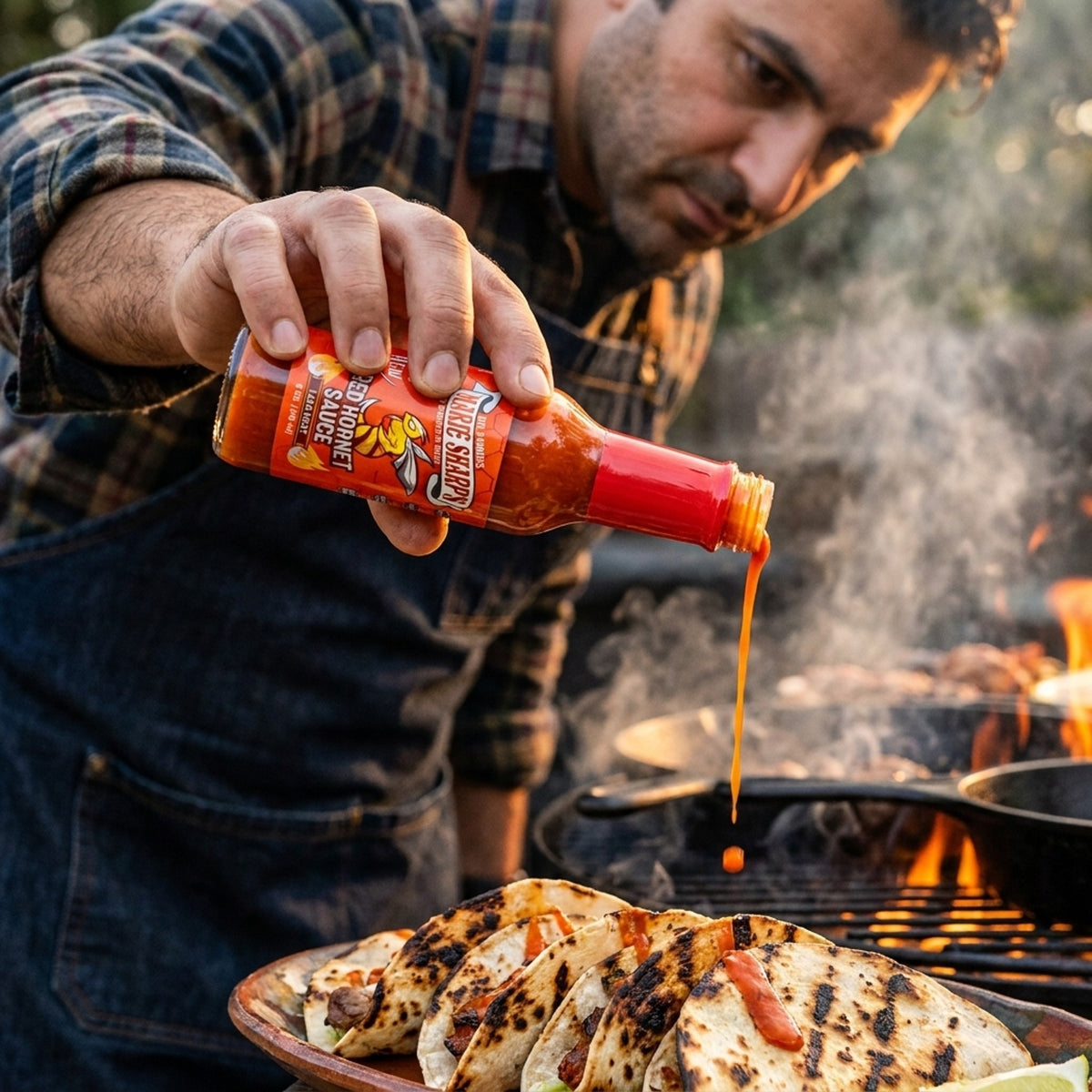 Marie Sharp's Red Hornet σερβίρεται σε ψητό κοτόπουλο
